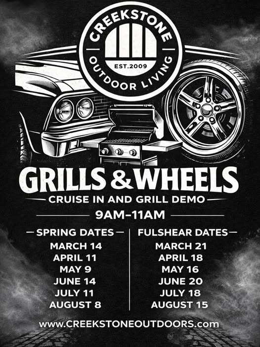Flyer for Grills & Wheels – Spring TX