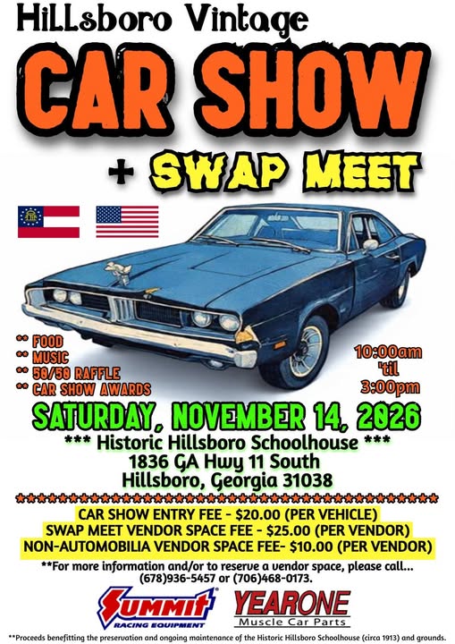 Hillsboro Vintage Car Show + Swap Meet Graphic