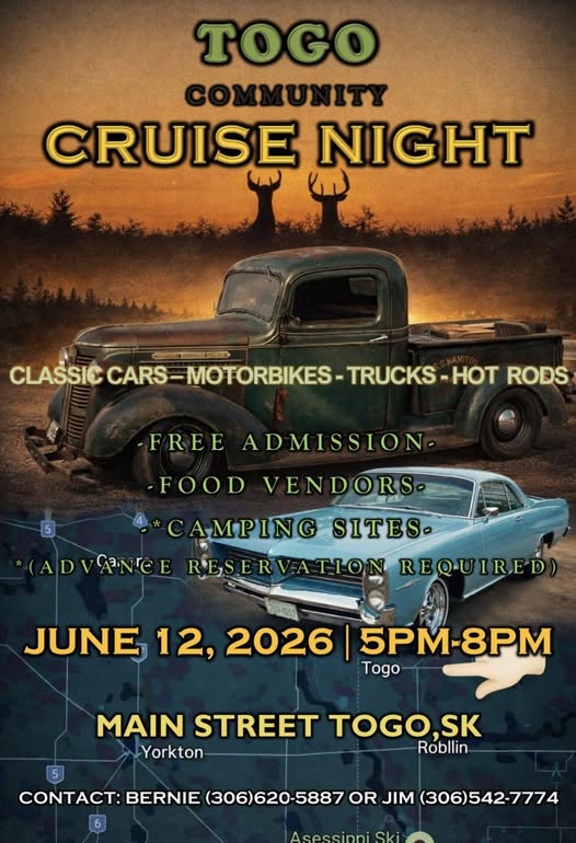 Flyer for Togo Community Cruise Night