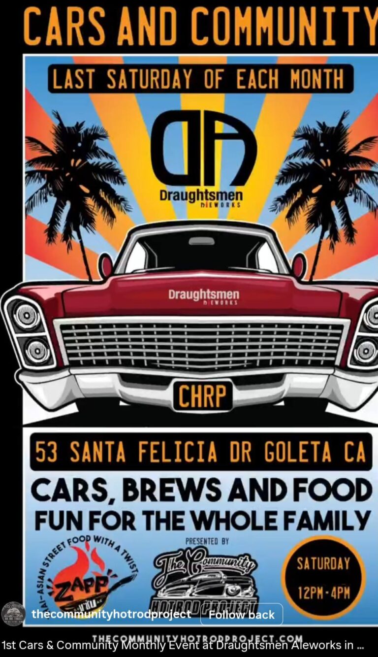Flyer for 1st Cars & Community Monthly Event