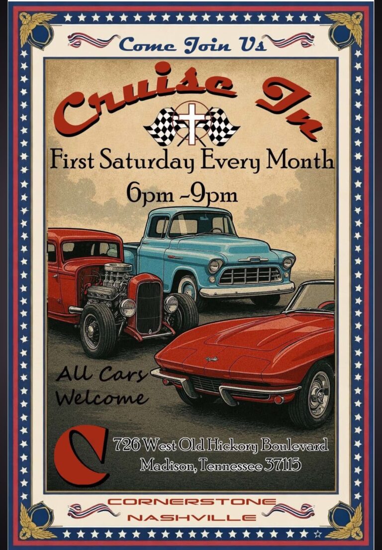 Flyer for Cornerstone Cruise In