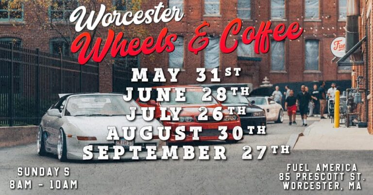 Flyer for Worcester Wheels and Coffee