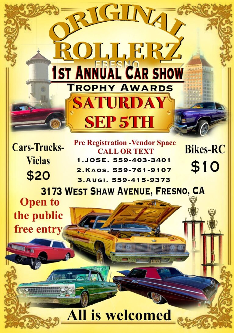 Flyer for Original Rollerz 1st Annual Car Show