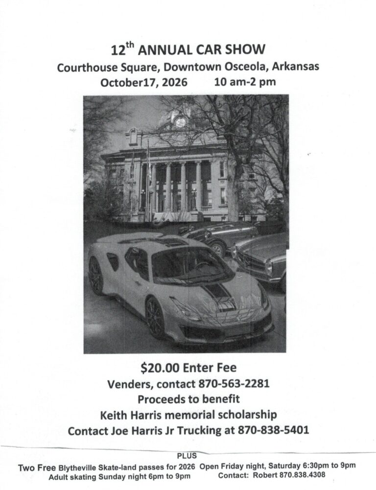 Flyer for 12th Annual Car Show