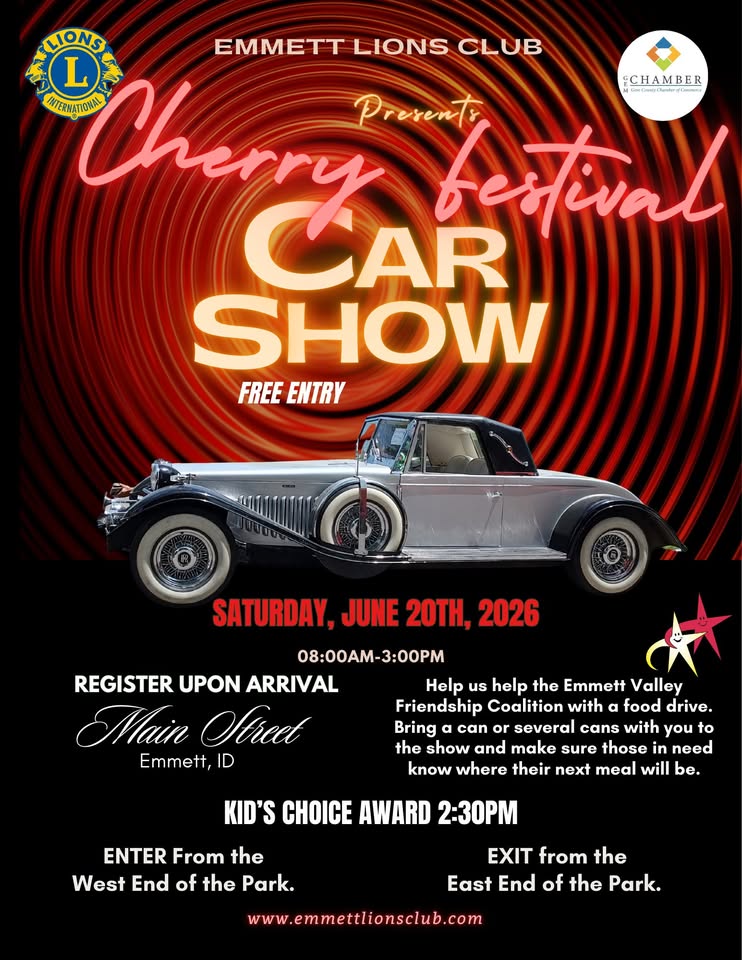 Flyer for Cherry Festival Car Show
