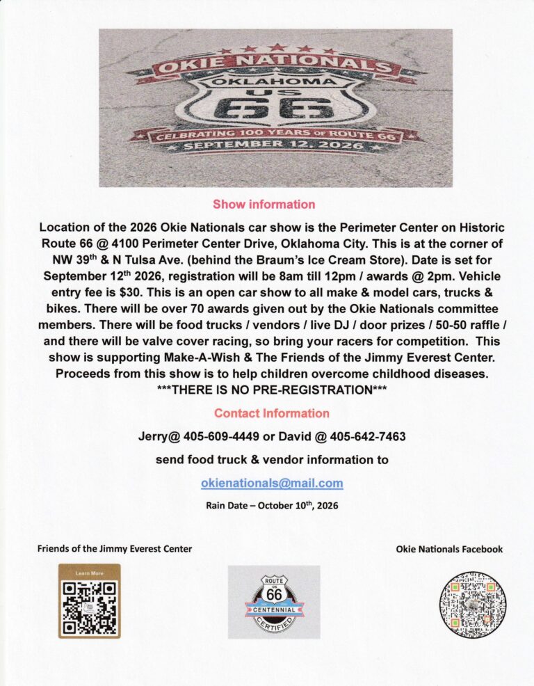 Flyer for Okie Nationals
