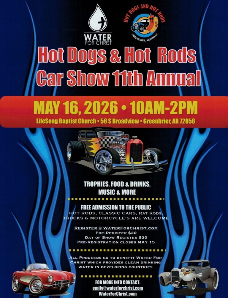 Flyer for Hot Dogs & Hot Rods Car Show 11th Annual