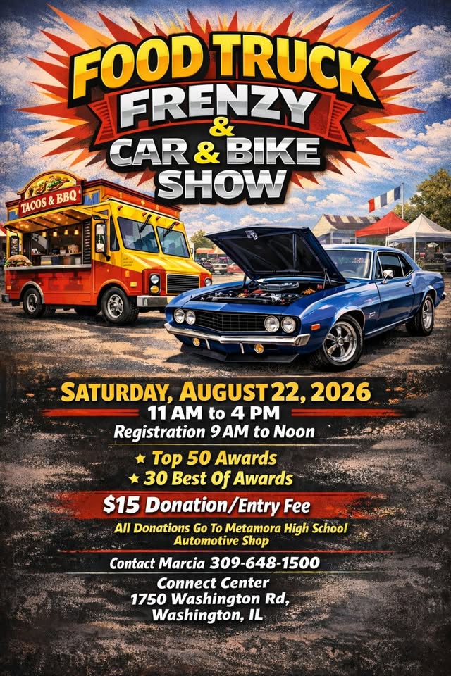 Flyer for Food Truck Frenzy & Car & Bike Show
