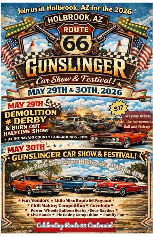 Flyer for Gunslinger Car Show & Festival!