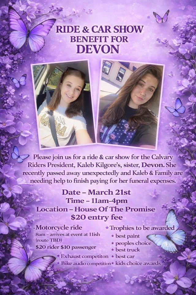 In Loving Memory of Devon Rhodes-Car & Bike show – Clanton, AL ...