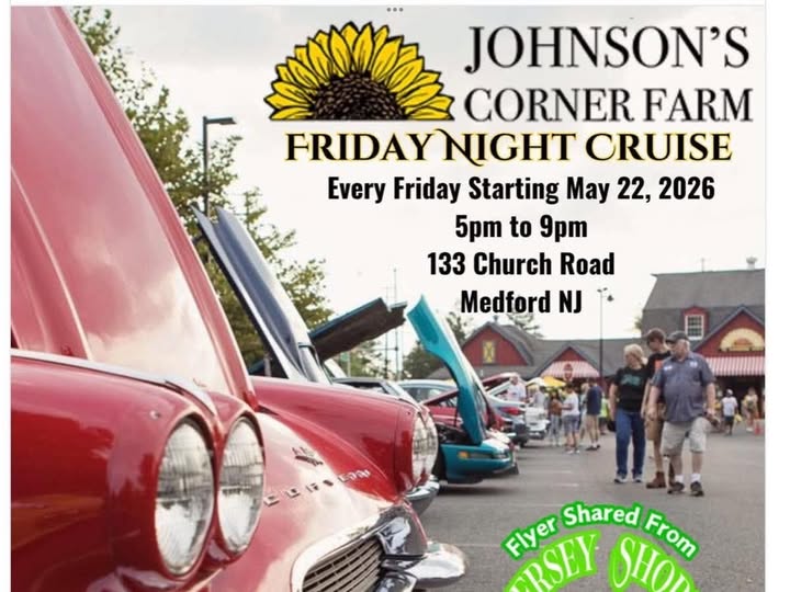 Flyer for Johnson’s Corner Farm Friday Night Cruise