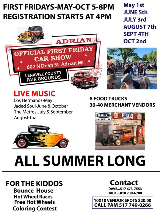 Flyer for Official First Friday Car Show