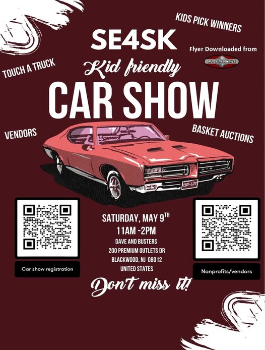 Flyer for SE4SK Kid Friendly Car Show