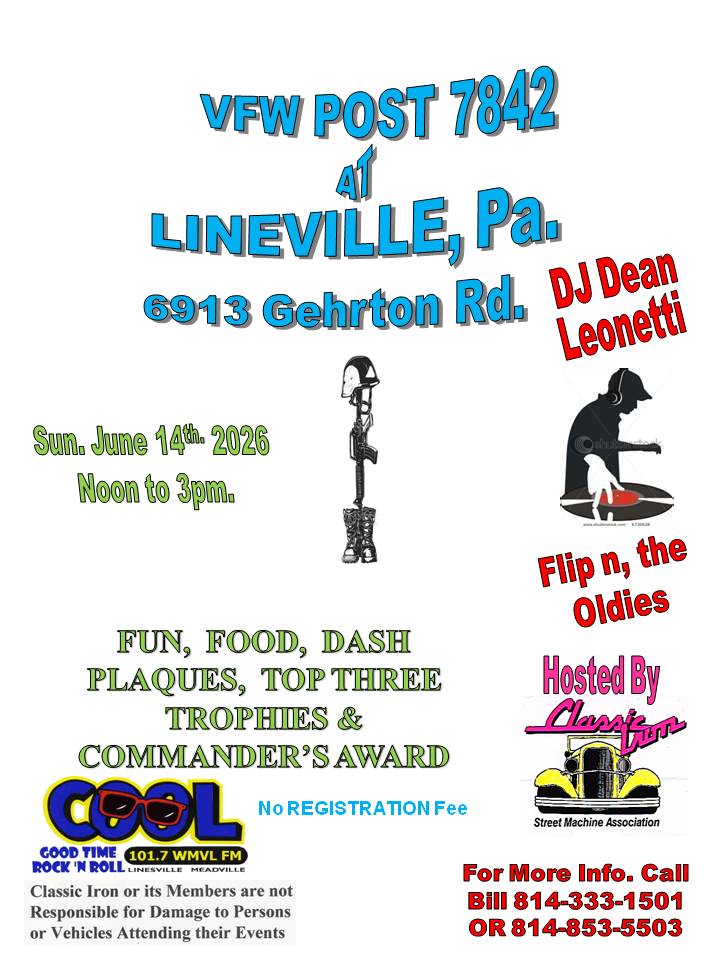 Flyer for VFW Post 7842 Car Show