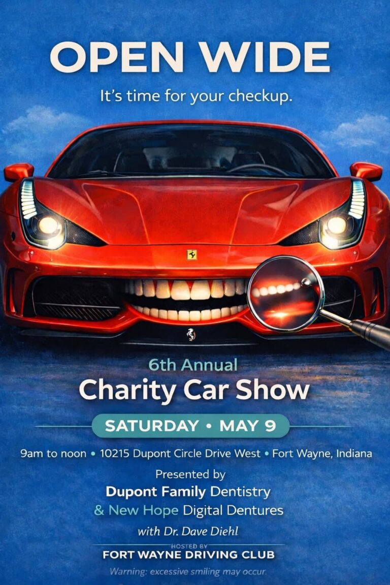 Flyer for 6th Annual Charity Car Show