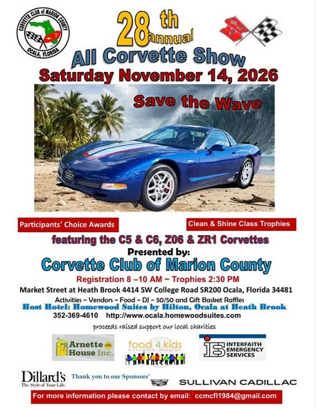Flyer for 28Th Annual All Corvette Show