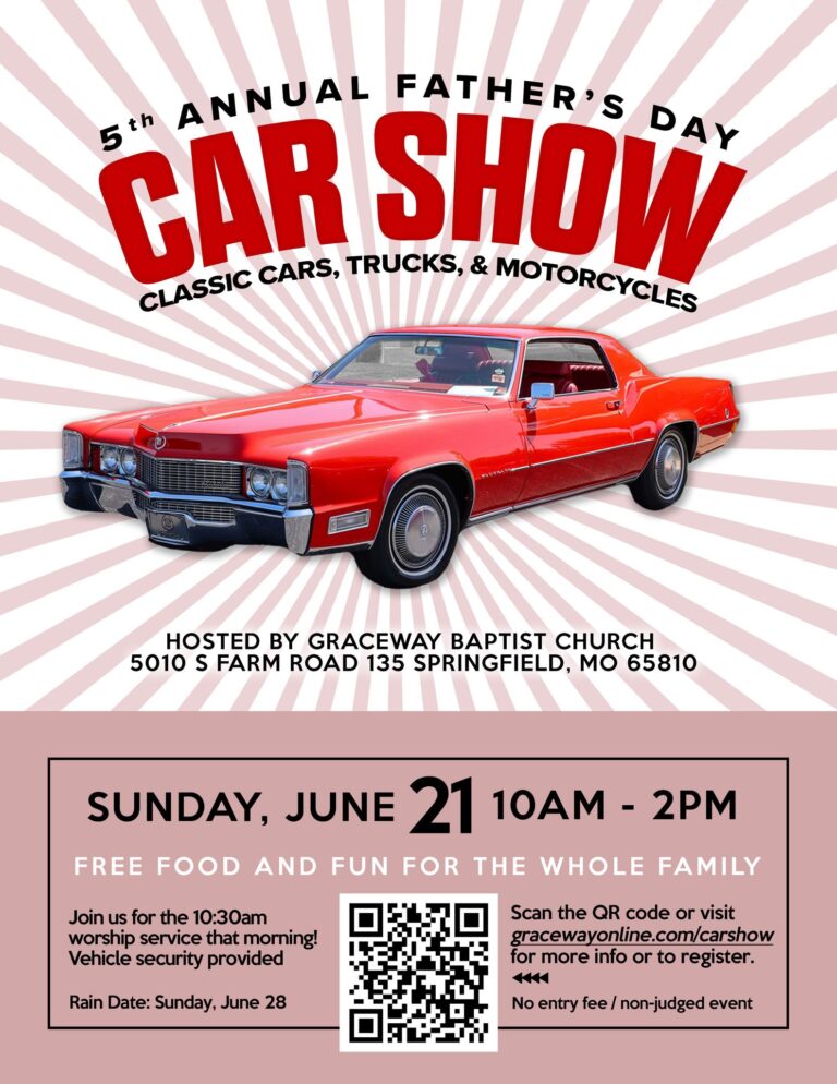 Flyer for 5th Annual Father’s Day Car Show