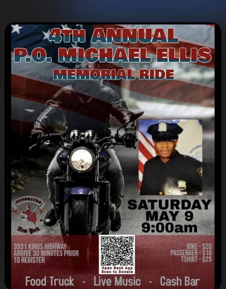 Flyer for 4th Annual P.O. Michael Ellis Memorial Ride