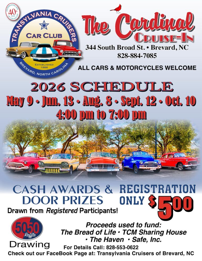 Flyer for The Cardinal Cruise-In