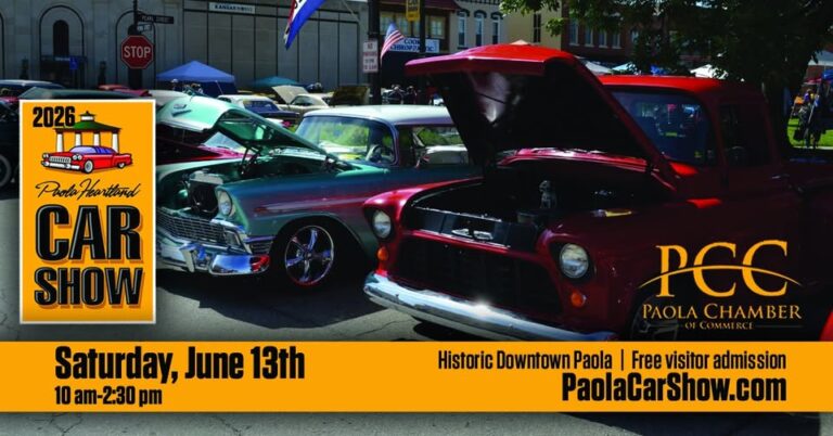 Flyer for 2026 Paola Heartland Car Show