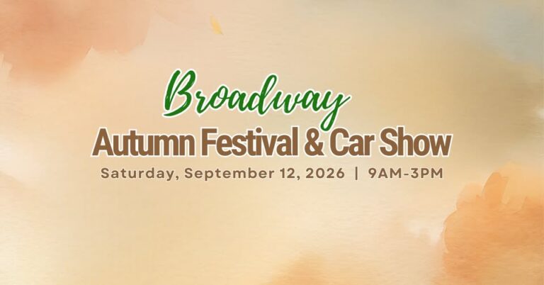 Flyer for Broadway Autumn Festival & Car Show