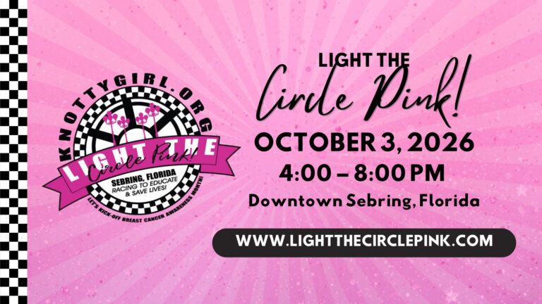 Flyer for Knotty Girl Light The Circle Pink!