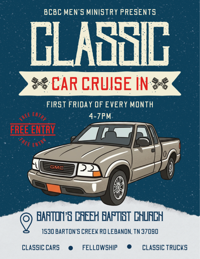 Flyer for Classic car Cruise in