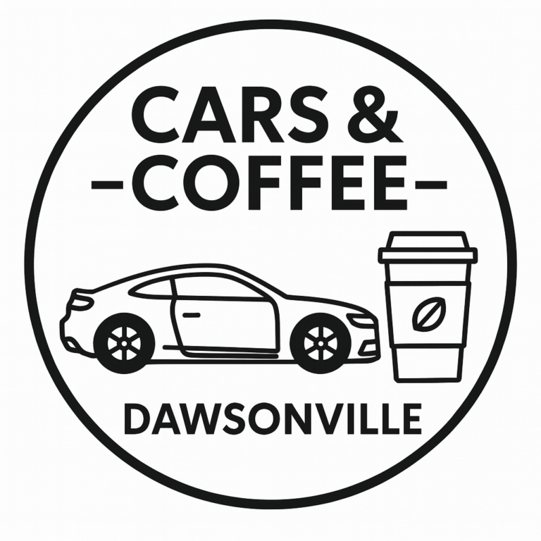 Flyer for Cars and Coffee Dawsonville