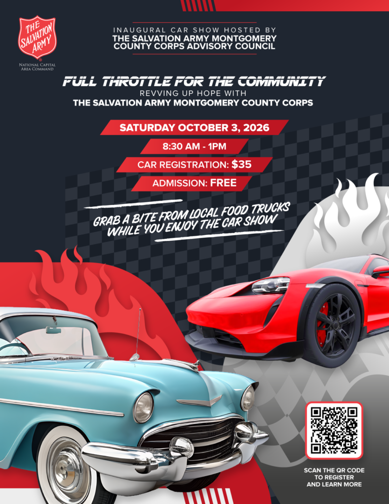 Flyer for Inaugural Salvation Army Car Show