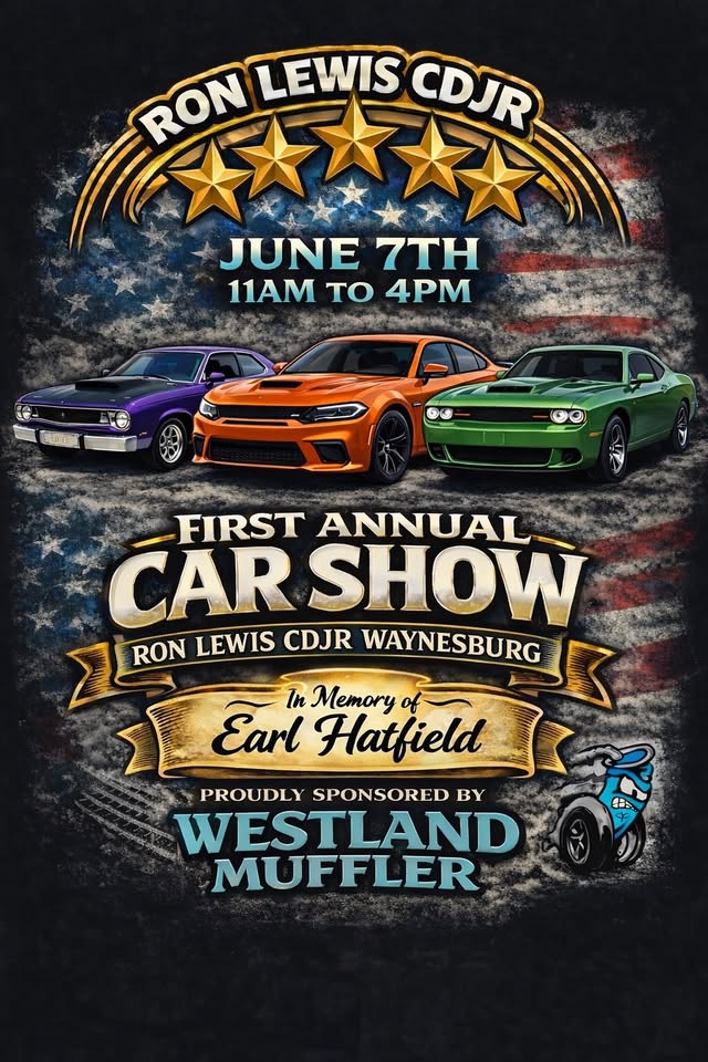 Flyer for CAR SHOW @ RON LEWIS WAYNESBURG
