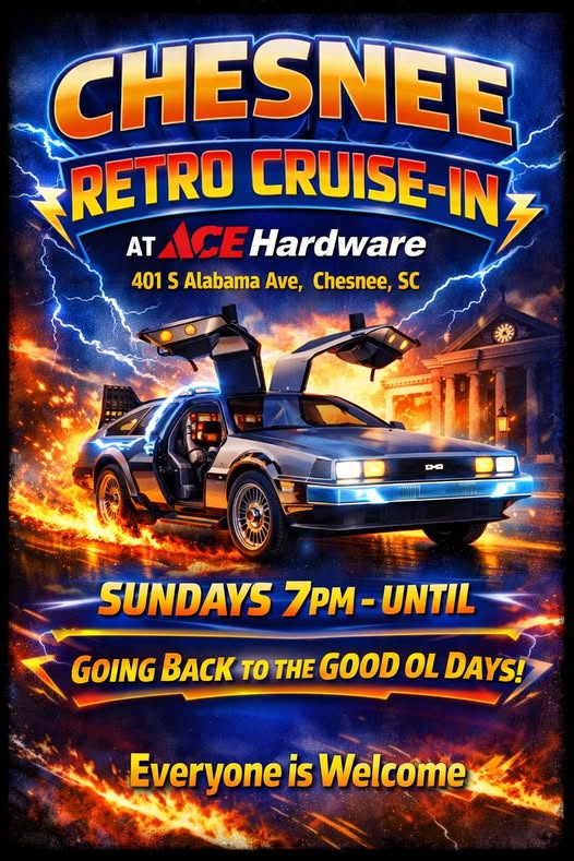Flyer for Chesnee Retro Cruise-In
