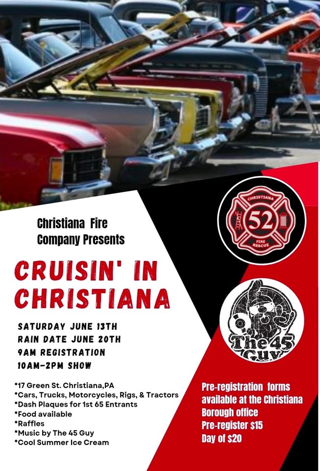 Flyer for Cruisin’ in Christiana Car Show