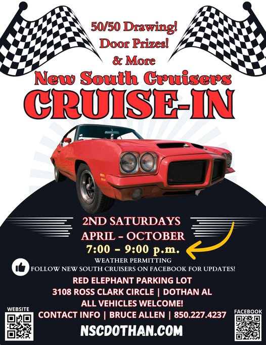 Flyer for New South Cruisers Cruise-in