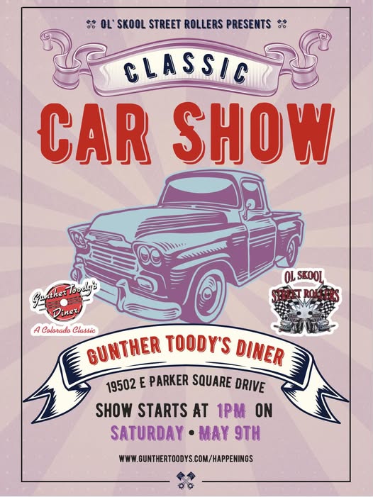 Flyer for Ol’ Skool Street Rollers Classic Car Show