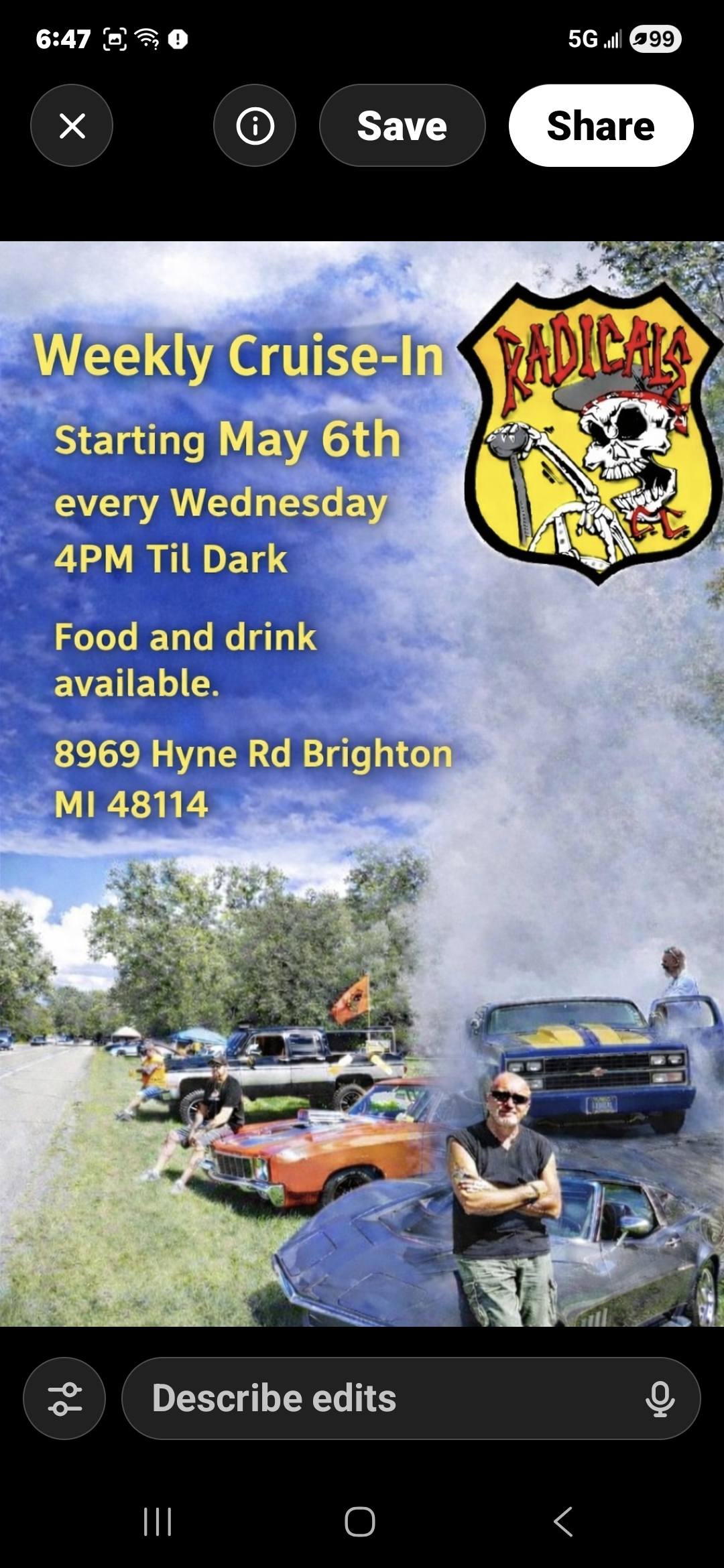 Radical Events Radicals Weekly Cruise-In – Brighton, MI | CarCruiseFinder