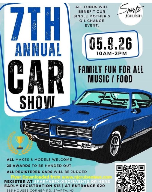 Flyer for Sparta Church 7th Annual Car Show