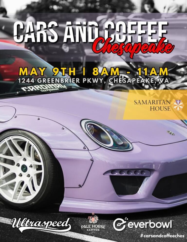 Flyer for Cars And Coffee Chesapeake