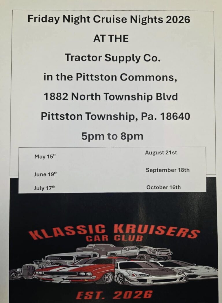 Flyer for Klassic Kruisers Friday Night Cruise Nights