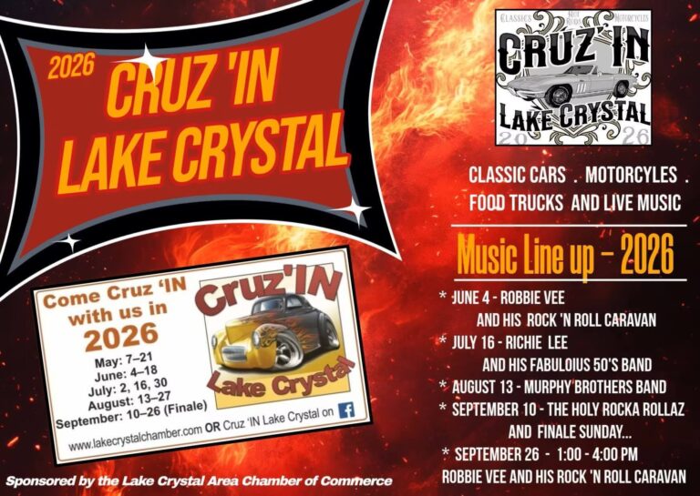 Flyer for 2026 Cruz ‘In Lake Crystal