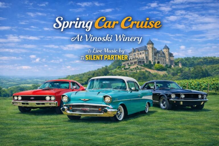 Flyer for Vinoski Winery Spring Car Cruise