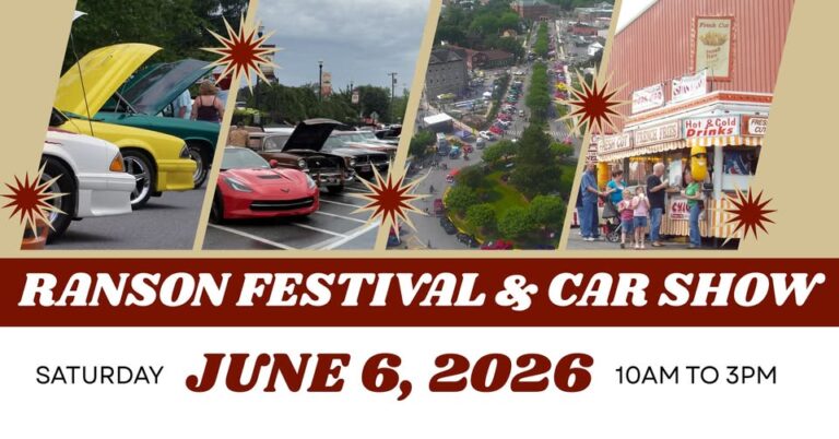 Flyer for Ranson Festival & Car Show
