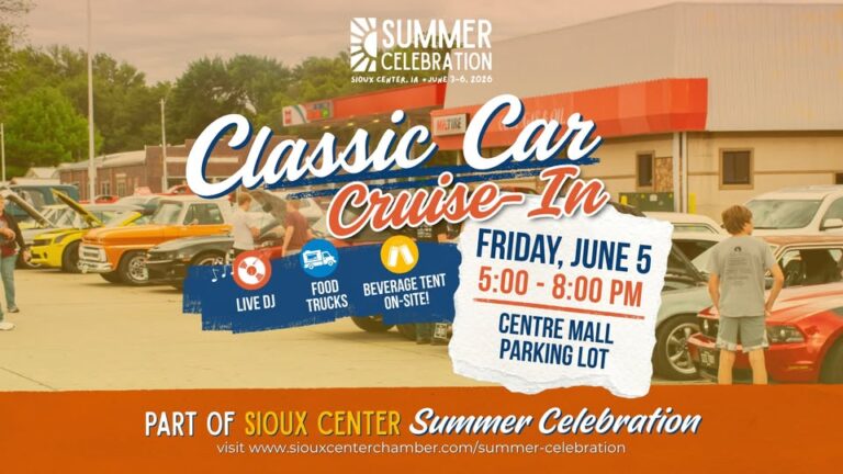 Flyer for Classic Car Cruise-In | Summer Celebration