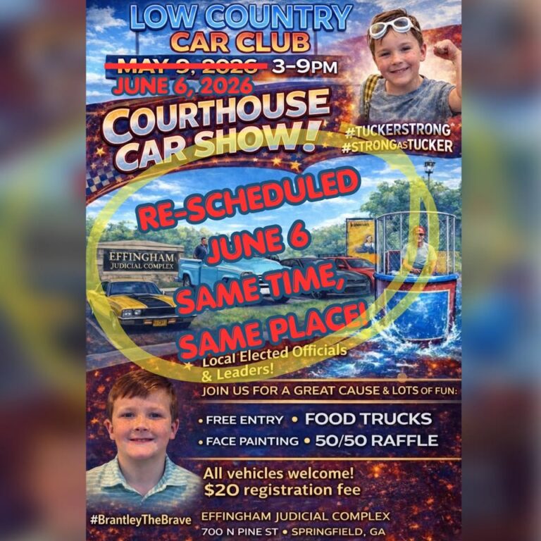 Flyer for Courthouse Car Show #TuckerStrong #BrantleyTheBrave