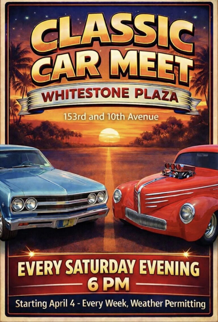Flyer for North Shore Farms Parking Lot Cruise Night