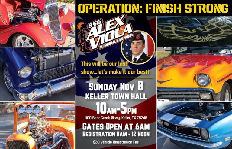 Flyer for SSG Alex Viola Memorial Car Show