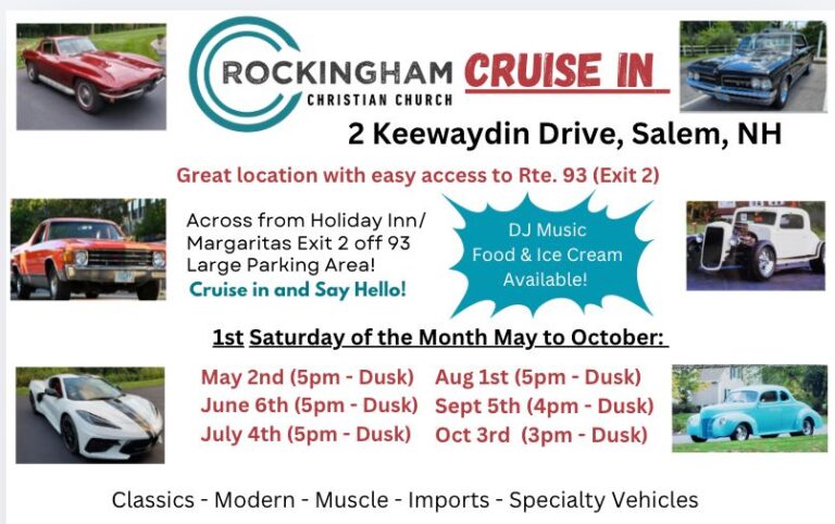 Flyer for Rockingham Christian Church Cruise In