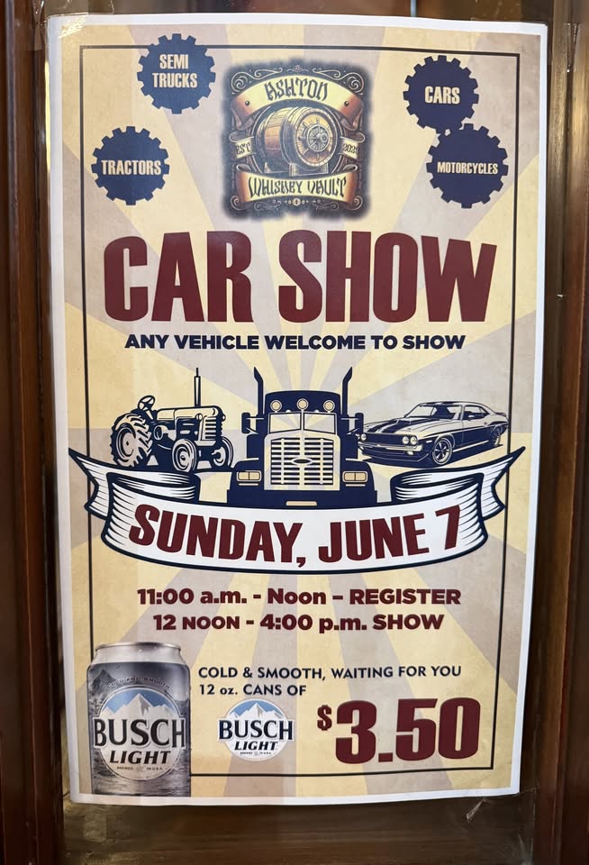 Flyer for Ashton Car, Semi, Motorcycle & Tractor Show
