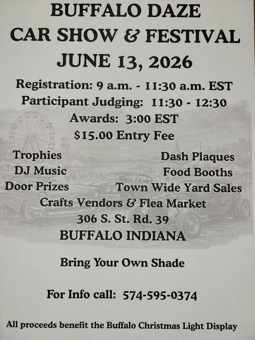 Flyer for Buffalo Daze Car Show & Festival