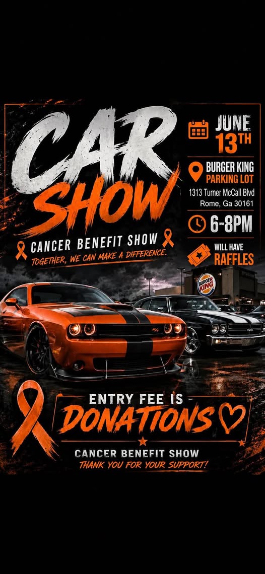 Flyer for Burger King Car Show