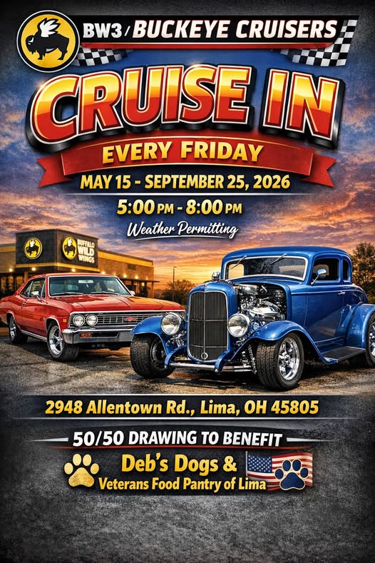 Flyer for BW3 / Buckeye Cruisers Cruise In